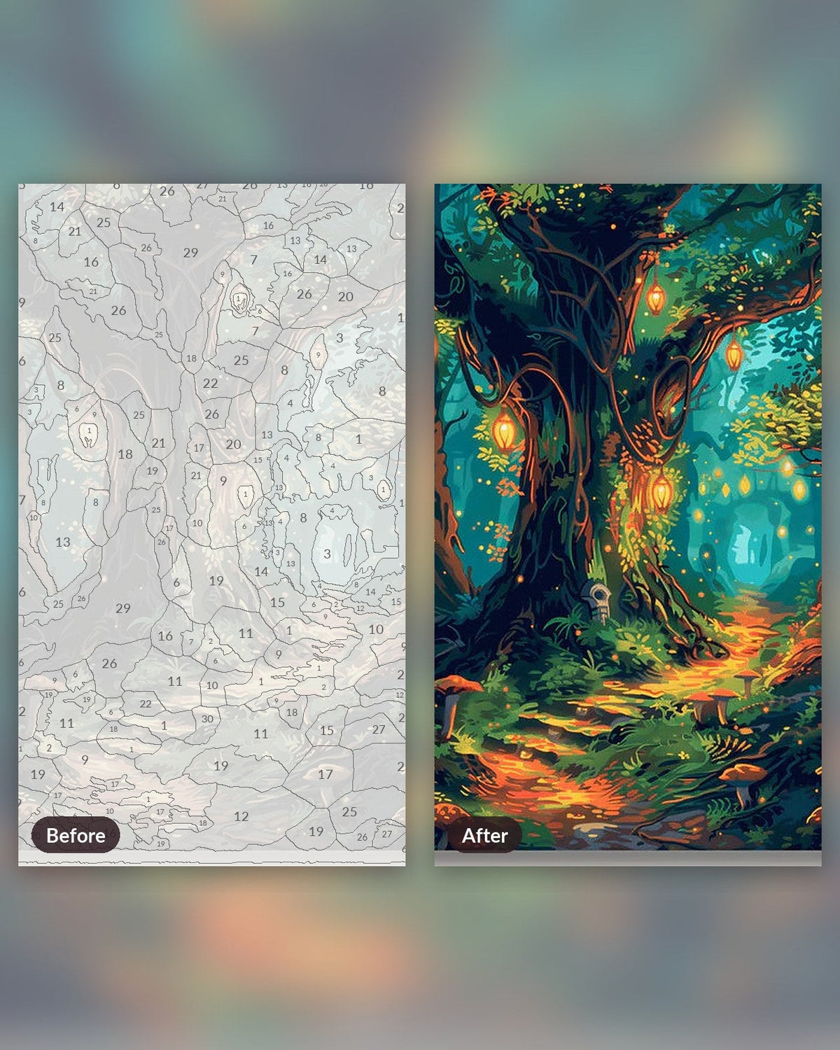 Illuminated Woodland | Paint by Numbers Kit