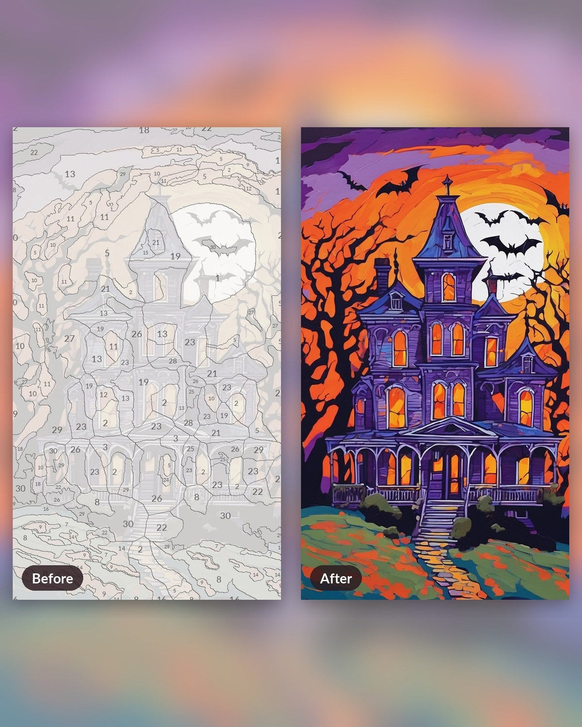 Haunted House on the Hill | Paint by Numbers Kit
