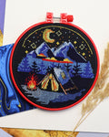 DIY Cross Stitch Kit - Around the Campfire
