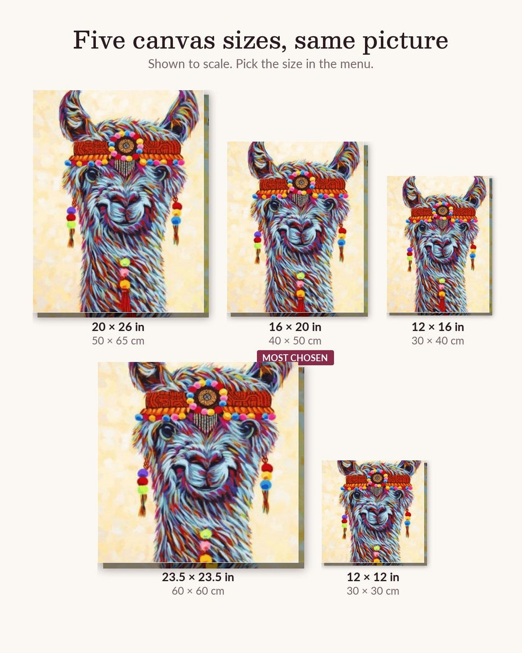 Hippie Llama | Paint by Numbers Kit