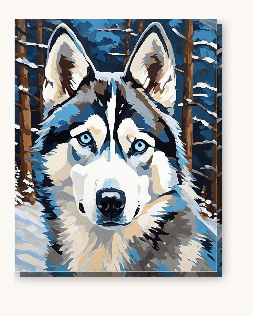 Husky in the Snowfall | Paint by Numbers Kit