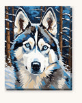 Husky in the Snowfall | Paint by Numbers Kit