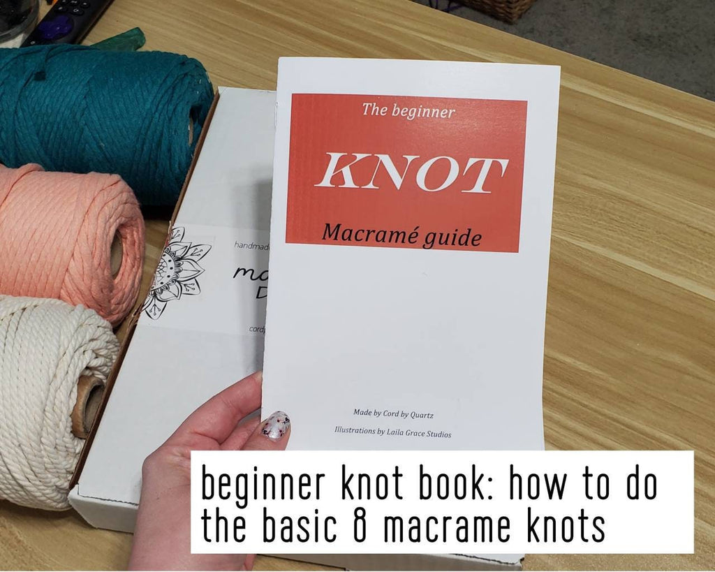 Beginner Macrame DIY craft kit. Mini half mandala