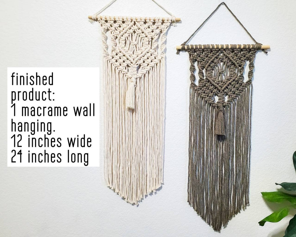 Beginner macrame wall hanging DIY craft kit