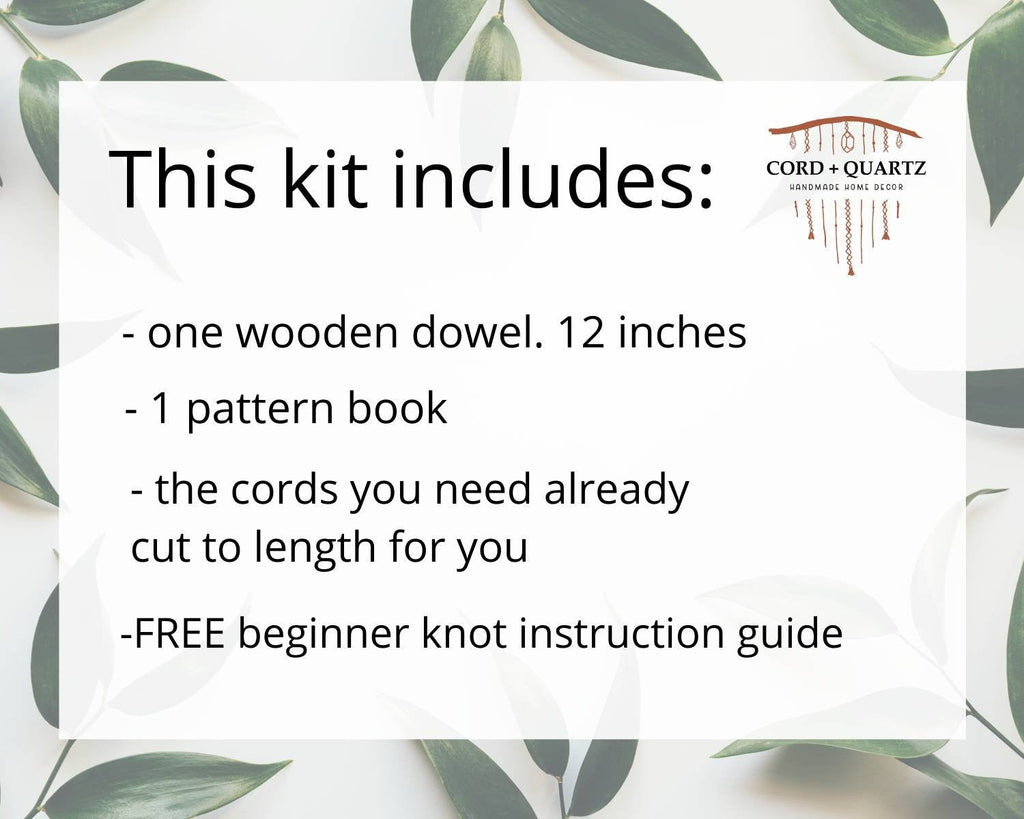 Beginner macrame wall hanging DIY craft kit