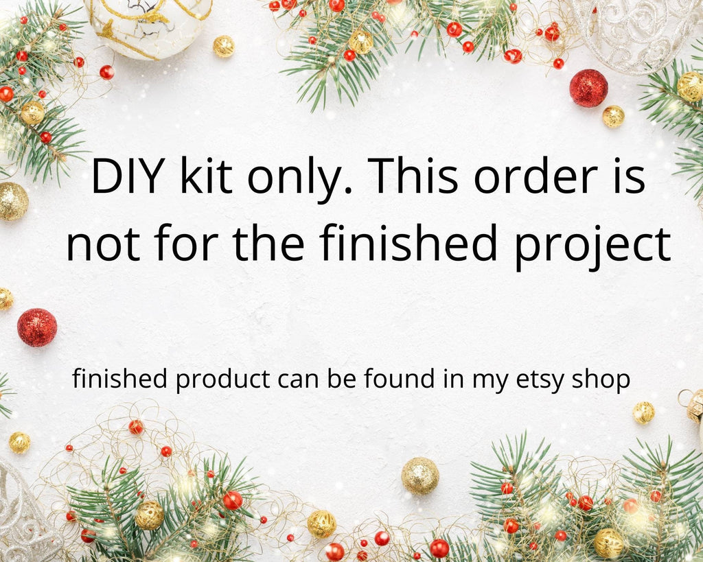 DIY macrame Christmas ornament craft kit.