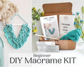 Beginner macrame wall hanging DIY craft kit.