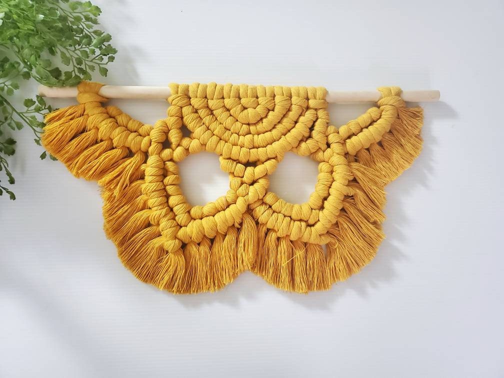 16 inch Chunky macrame flower mandalas. 4 color choices. Made to order.
