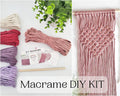 Beginner macrame heart wall hanging DIY craft kit.