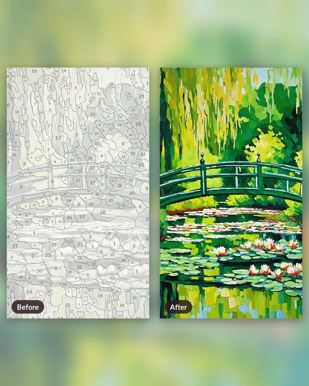 Japanese Footbridge after Monet | Paint by Numbers Kit