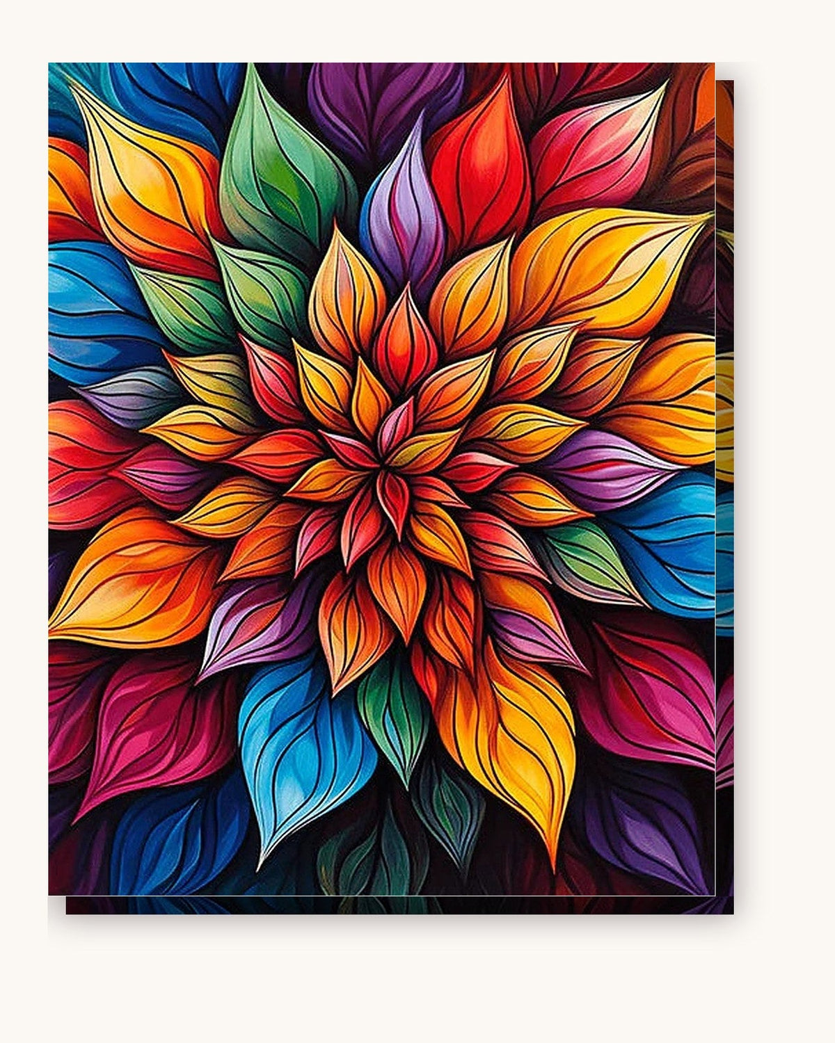 Kaleidoscopic Foliage | Paint by Numbers Kit