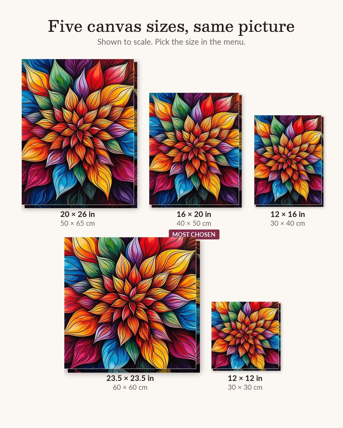 Kaleidoscopic Foliage | Paint by Numbers Kit