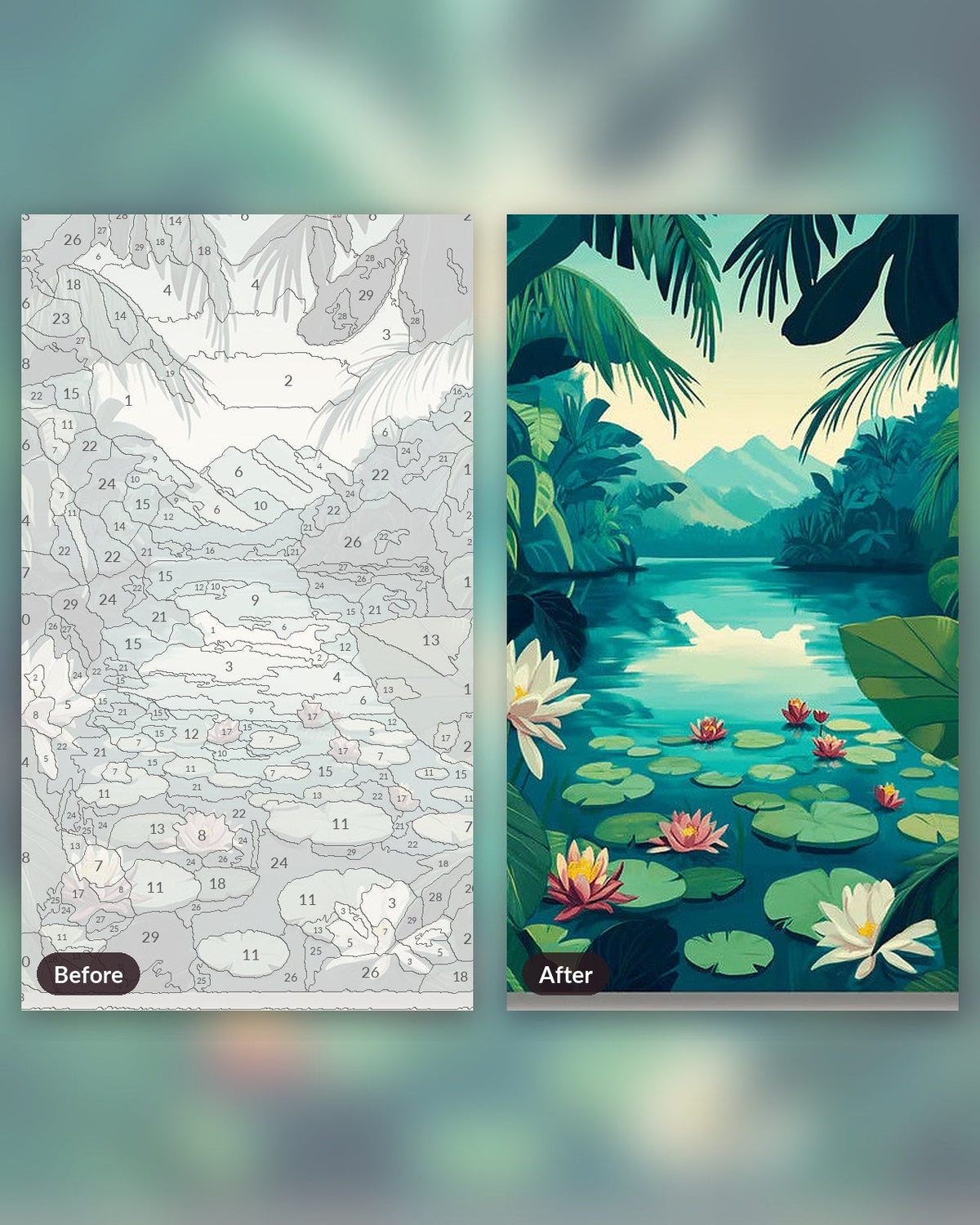 Lilies of the Lagoon | Paint by Numbers Kit