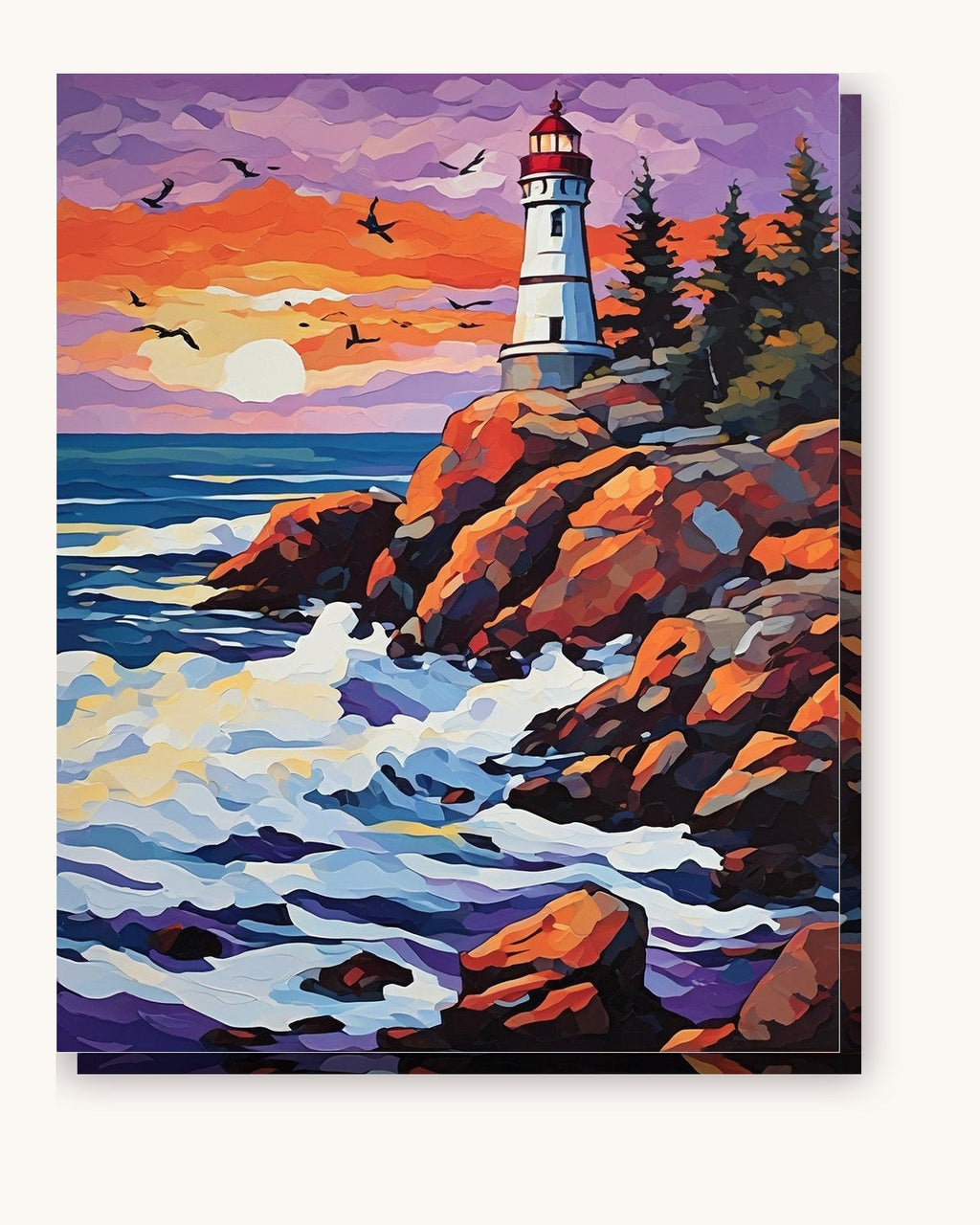 Lighthouse at Sundown | Paint by Numbers Kit