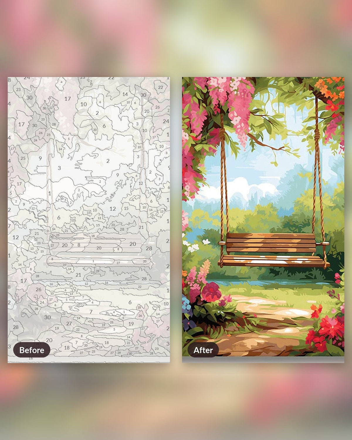 Lonely Forest Bench | Paint by Numbers Kit