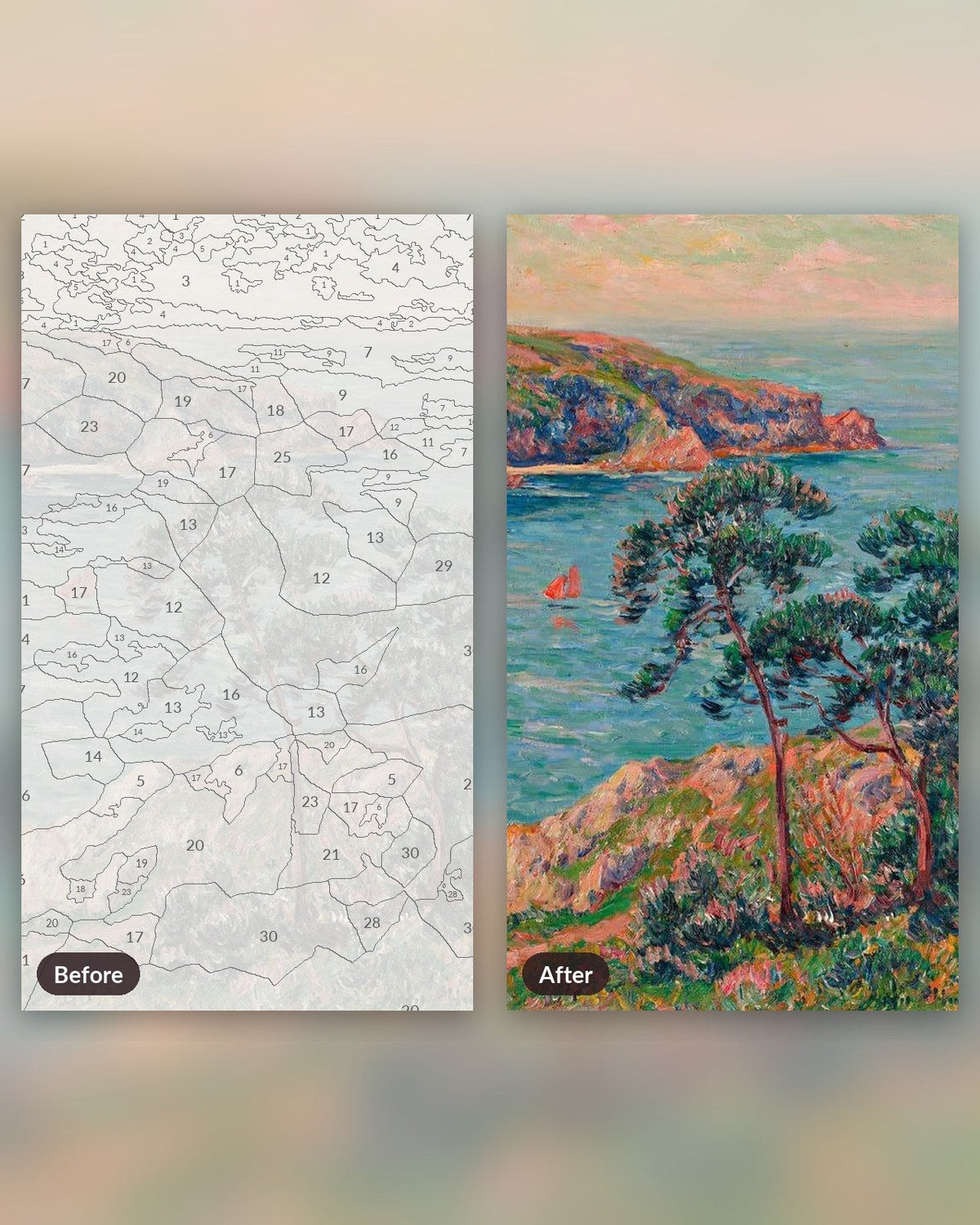 Mountain and Sea | Paint by Numbers Kit for Adults