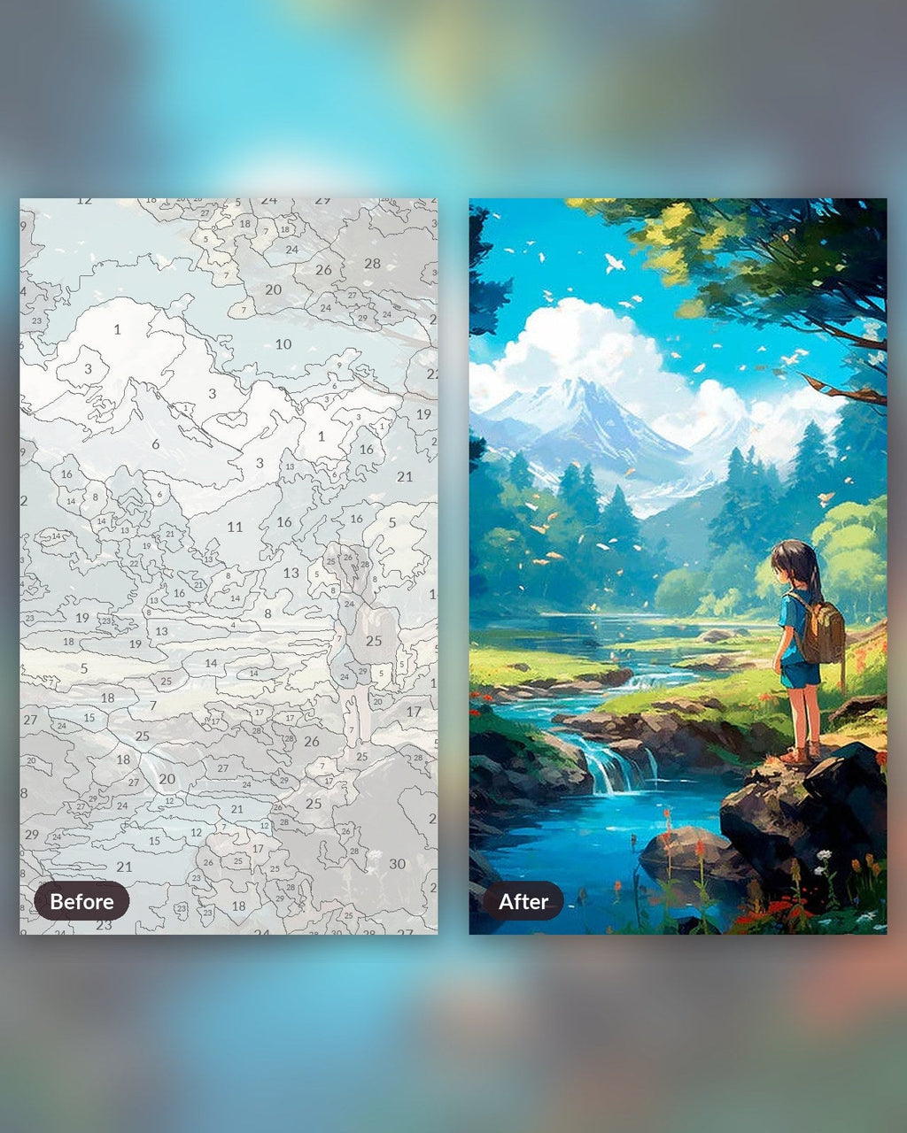 Mountain Bloom Observer | Paint by Numbers Kit