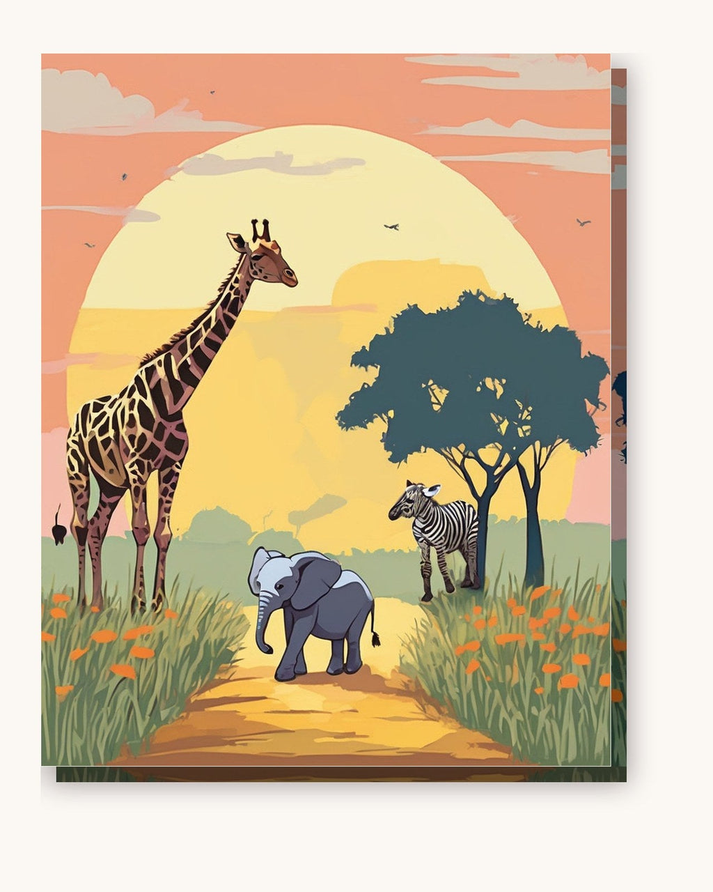 Nursery Safari Parade | Paint by Numbers Kit