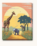 Nursery Safari Parade | Paint by Numbers Kit
