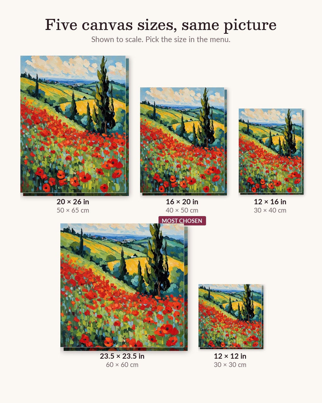 Poppy Field after Monet | Paint by Numbers Kit