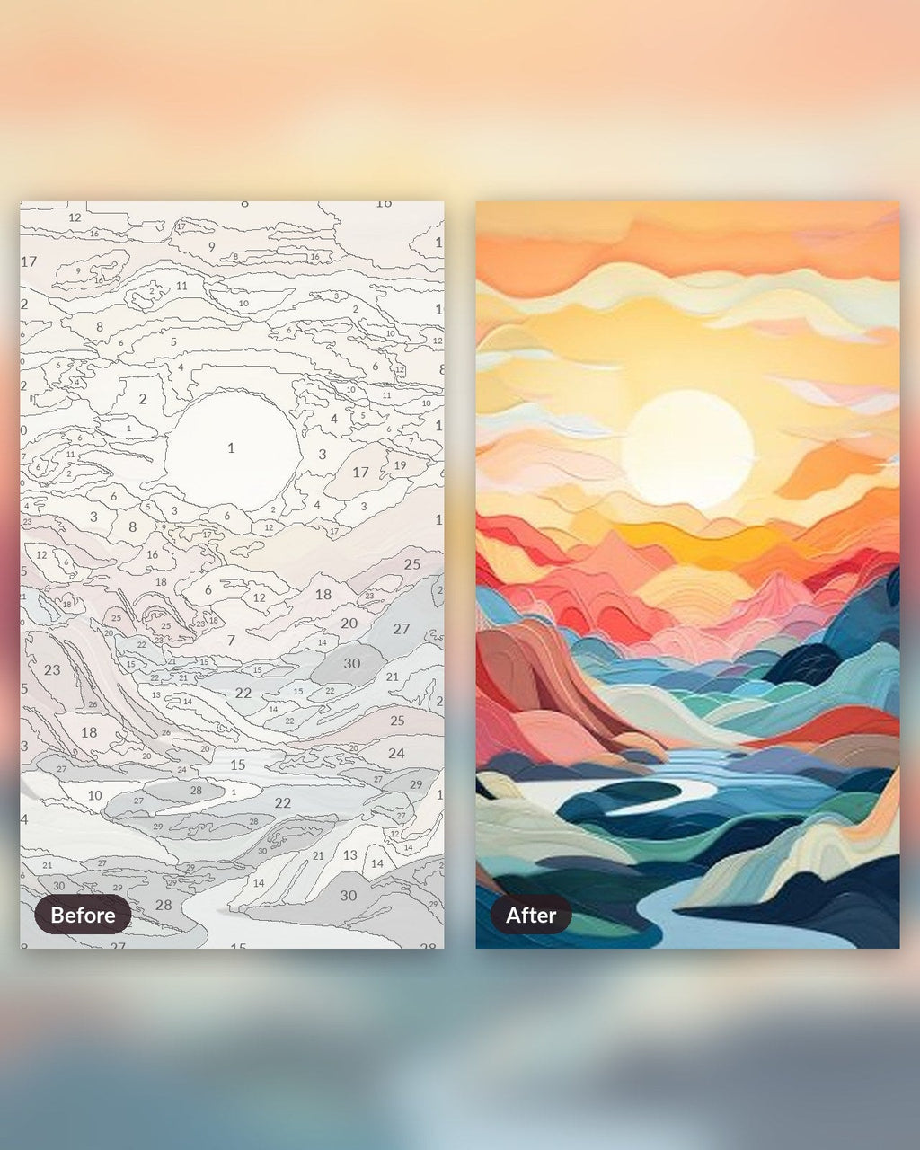 Prismatic Peaks | Paint by Numbers Kit