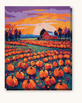 Pumpkin Patch at Dusk | Paint by Numbers Kit