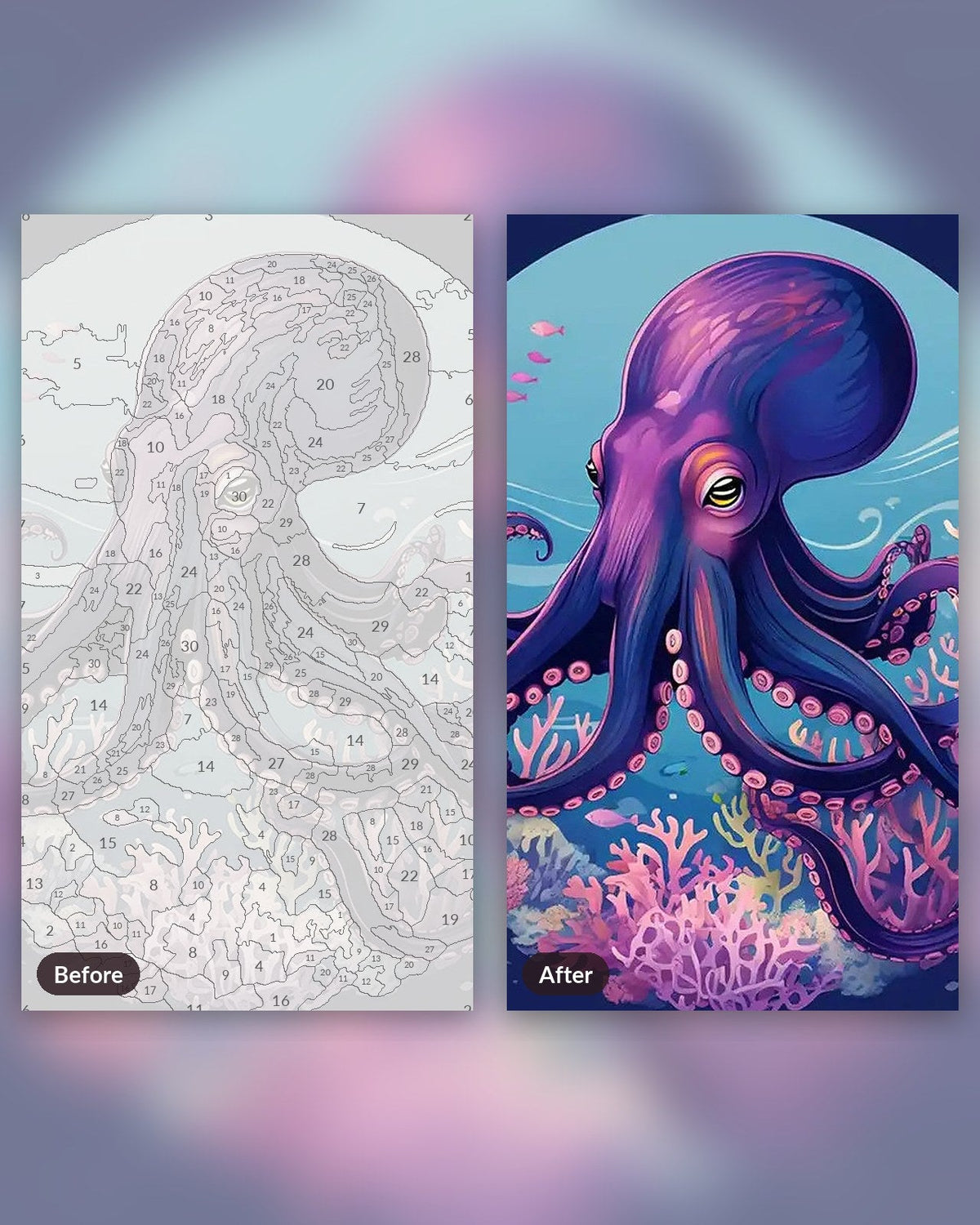 Purple Octopus | Paint by Numbers Kit