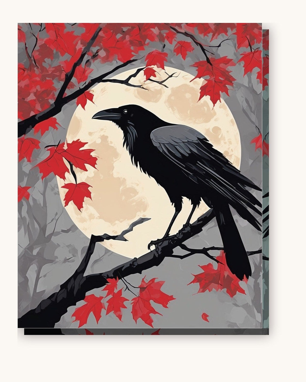 Raven on the Maple Branch | Paint by Numbers Kit