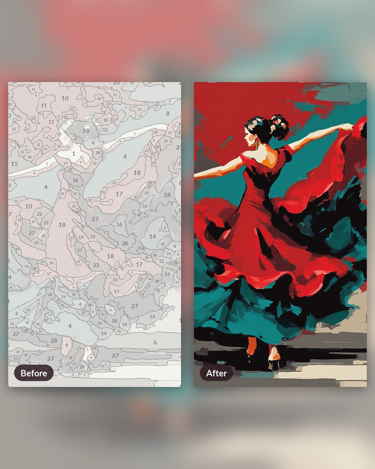 Red Dress Dancer | Paint by Numbers Kit