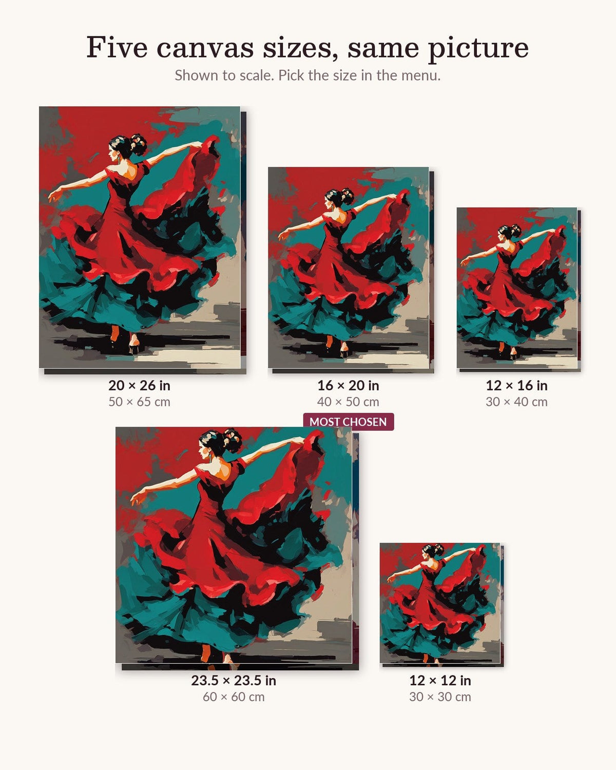 Red Dress Dancer | Paint by Numbers Kit