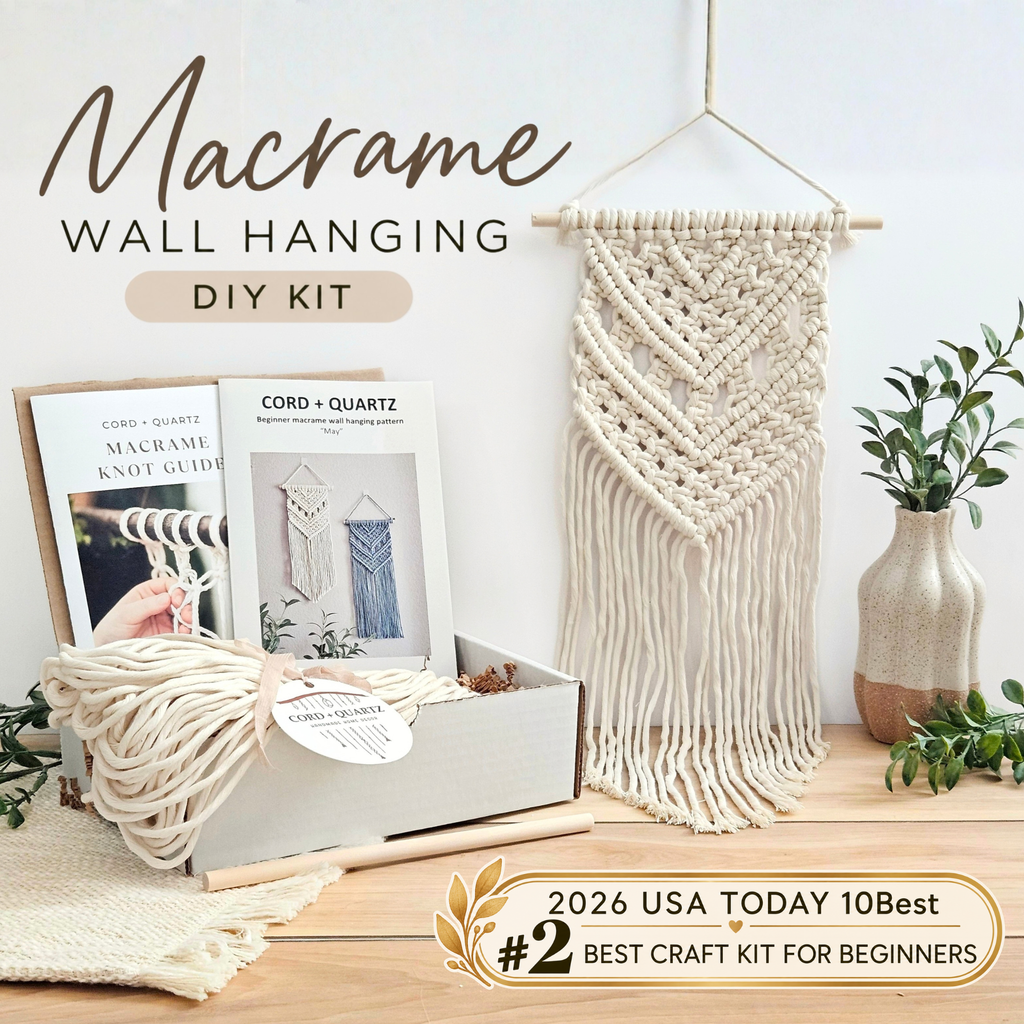 Macrame wall hanging kit "May". Beginner DIY craft kit