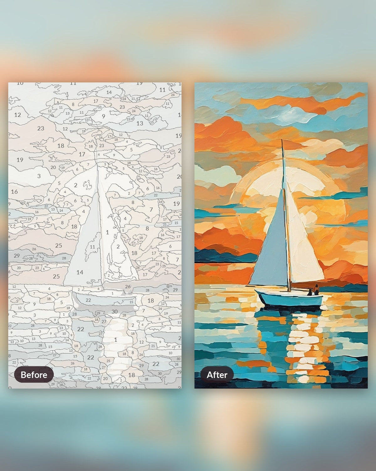 Sailboat at Golden Hour | Paint by Numbers Kit