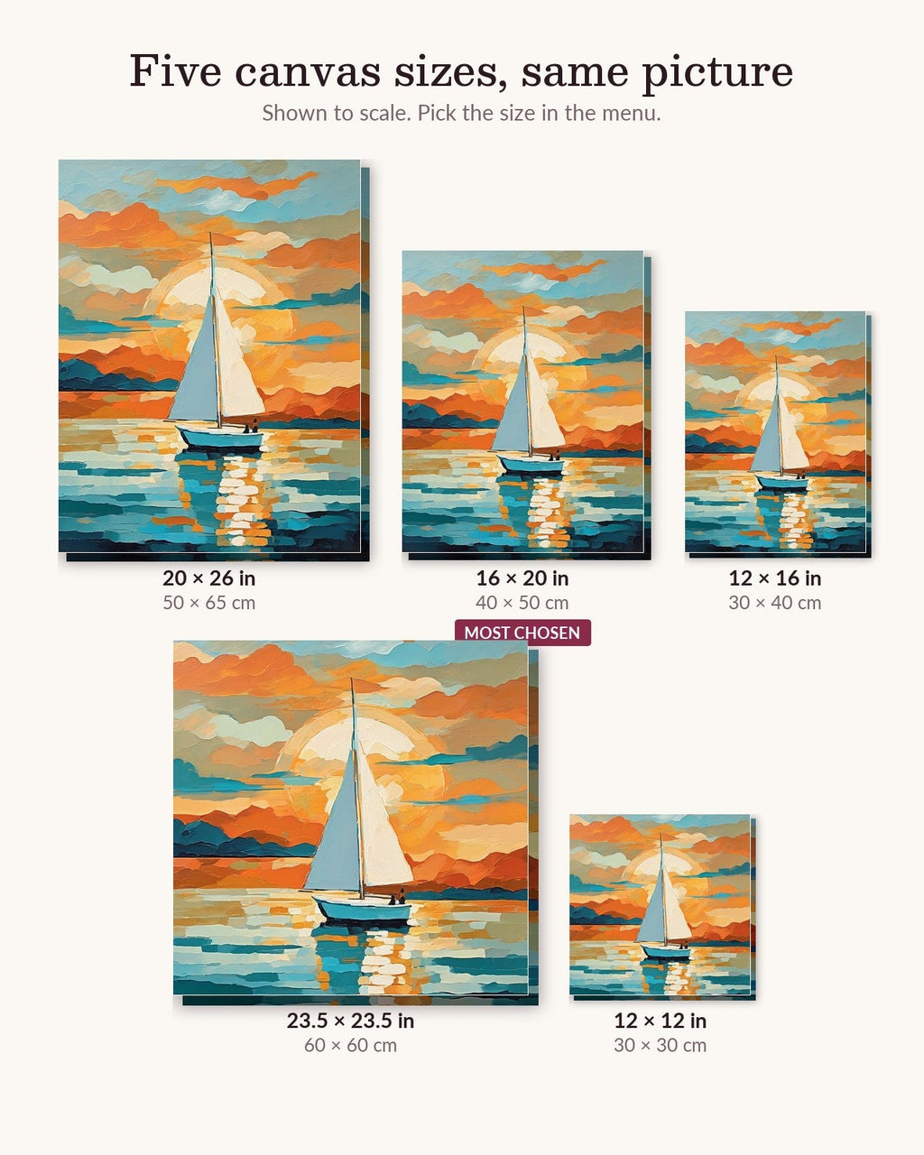 Sailboat at Golden Hour | Paint by Numbers Kit