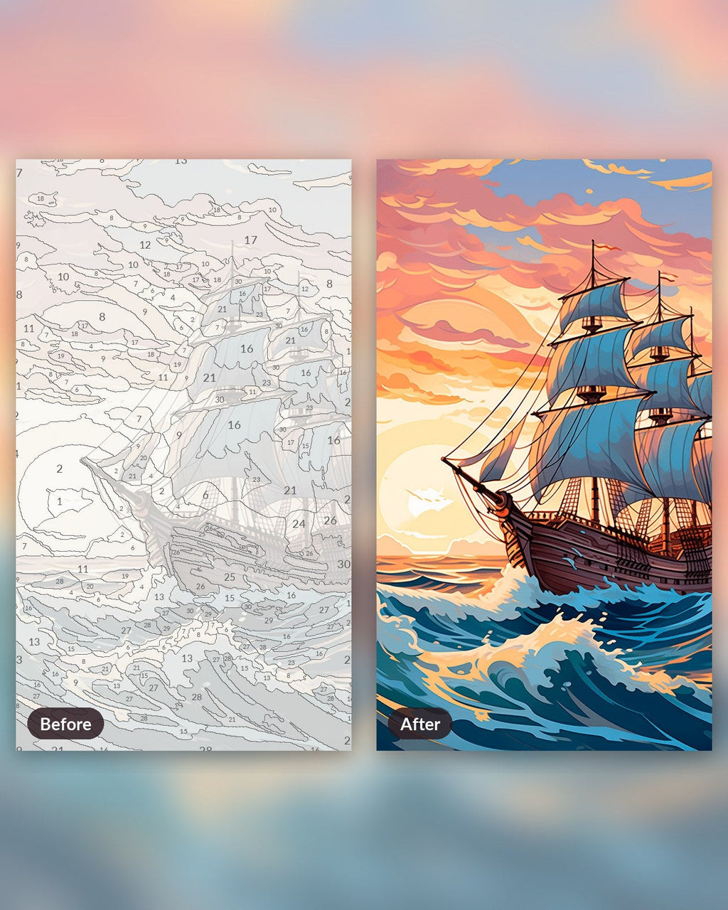 Sailing into the Sunset | Paint by Numbers Kit
