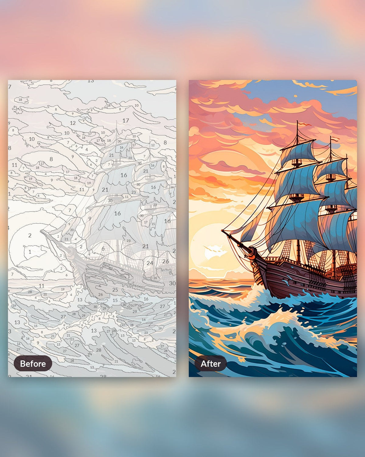 Sailing into the Sunset | Paint by Numbers Kit
