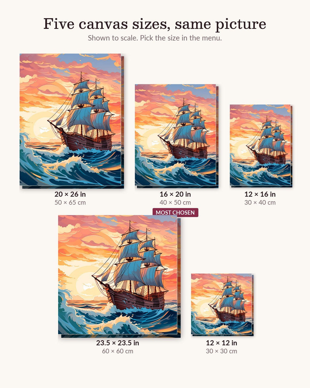 Sailing into the Sunset | Paint by Numbers Kit