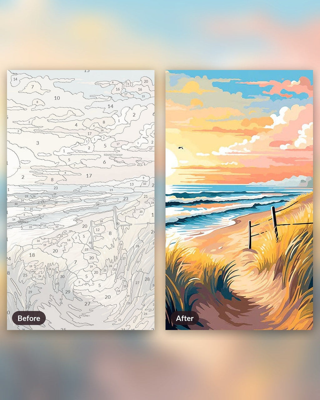 Seashore Meander | Paint by Numbers Kit