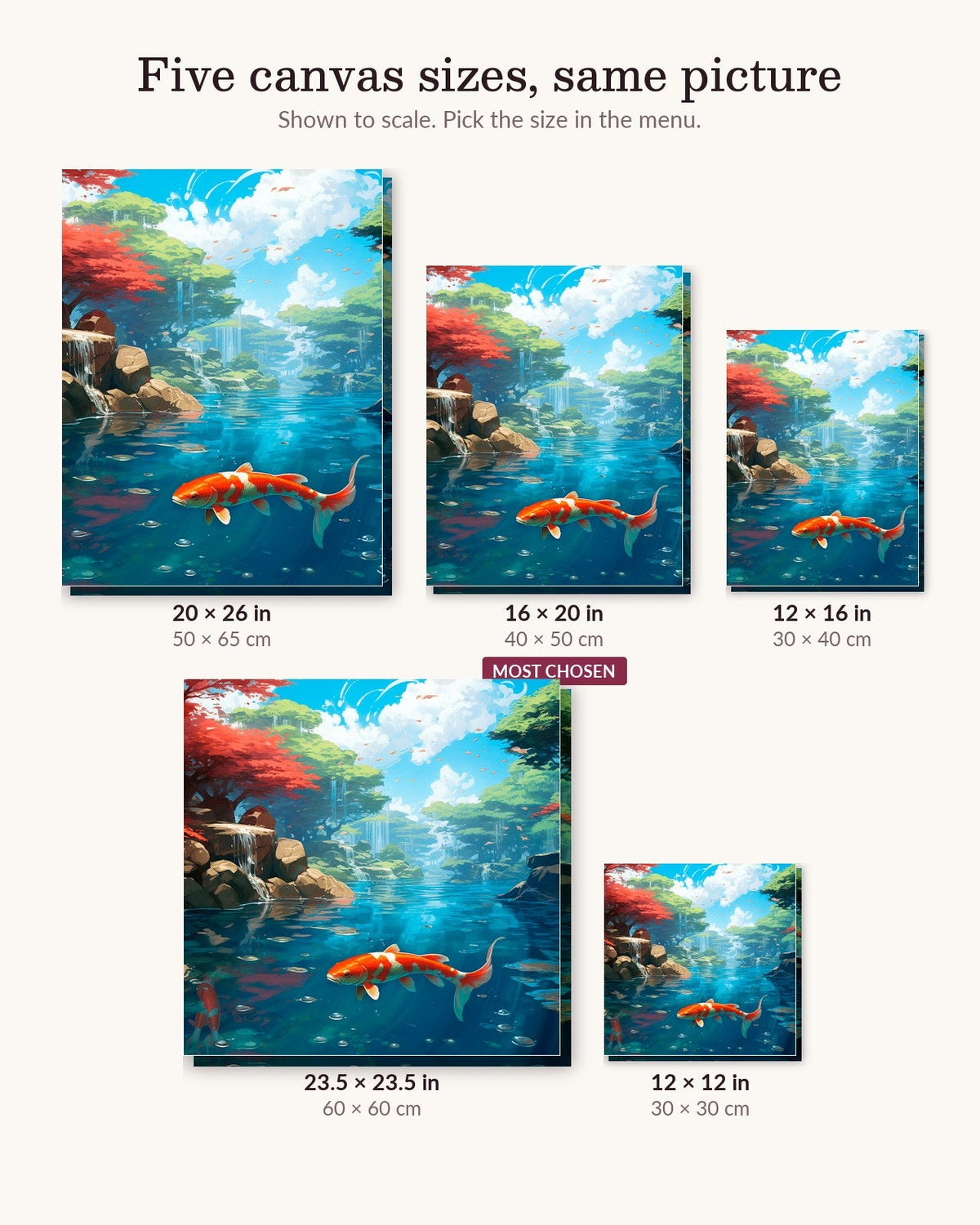 Serene Koi Pond | Paint by Numbers Kit