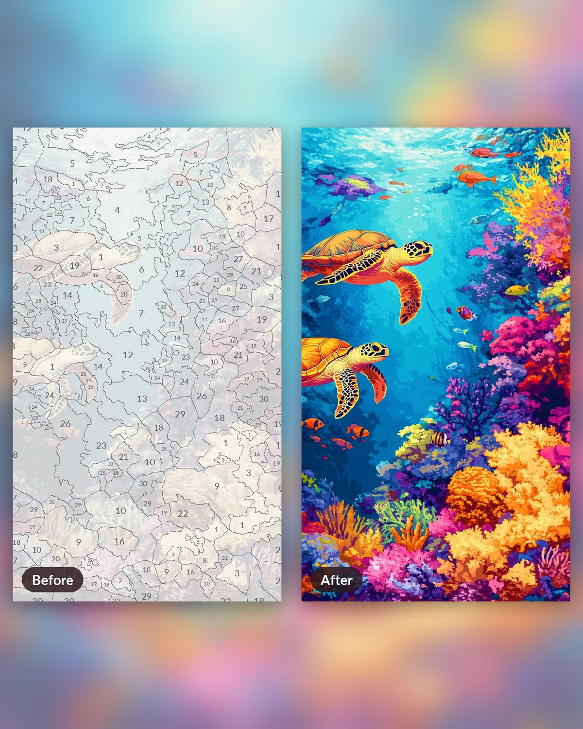 Serene Ocean Alcove | Paint by Numbers Kit