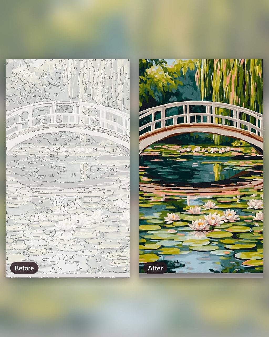 Series of Water Lillies | Paint by Numbers Kit