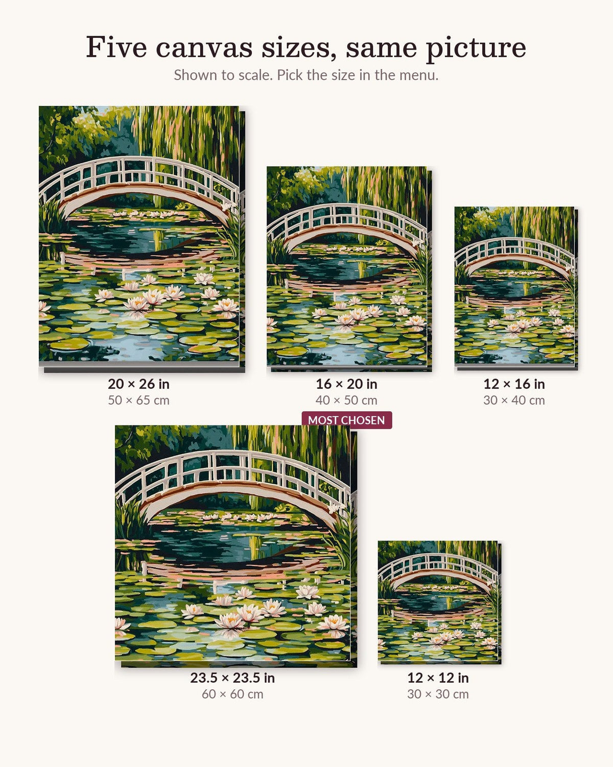 Series of Water Lillies | Paint by Numbers Kit