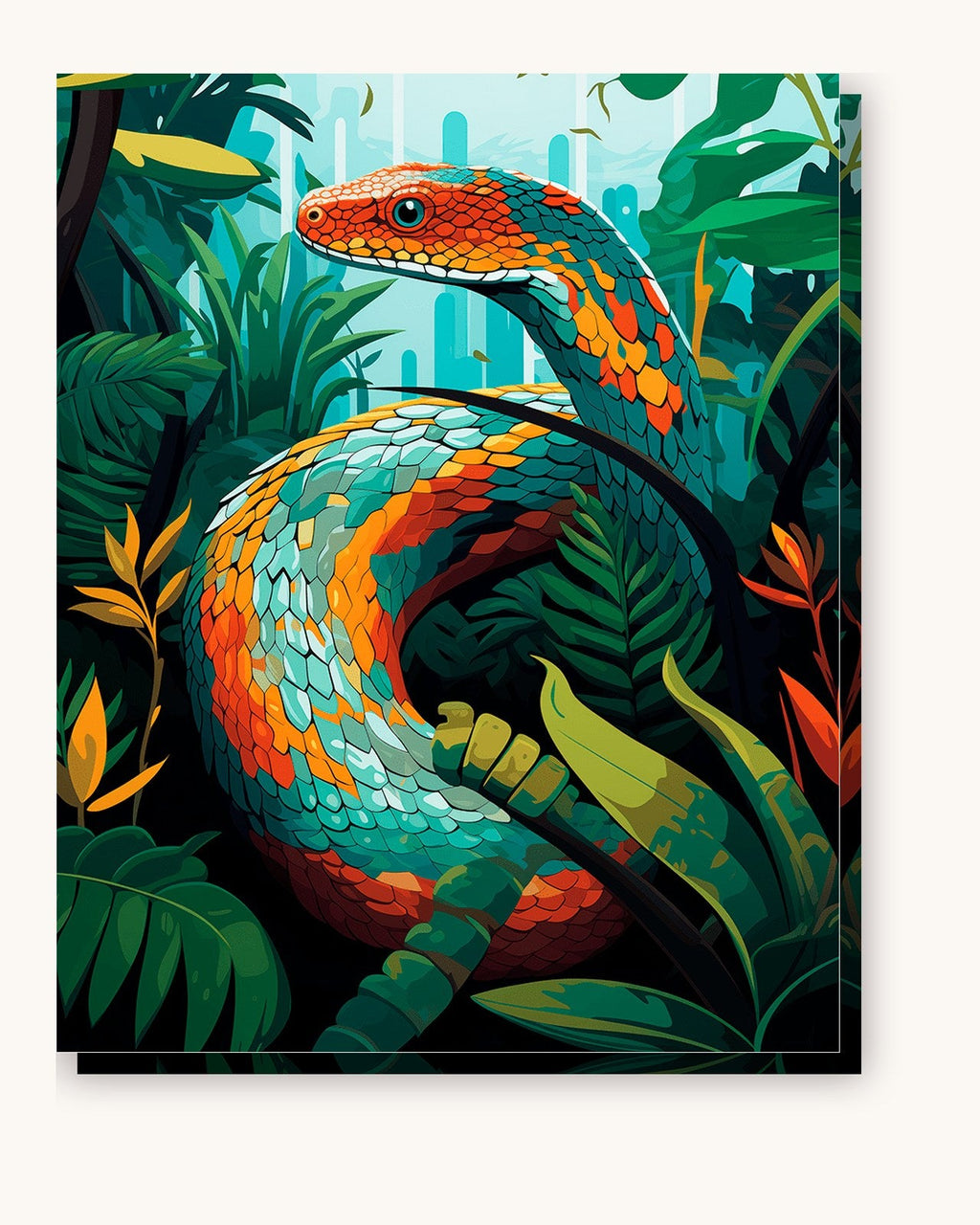 Serpentine Elegance | Paint by Numbers Kit for Adults