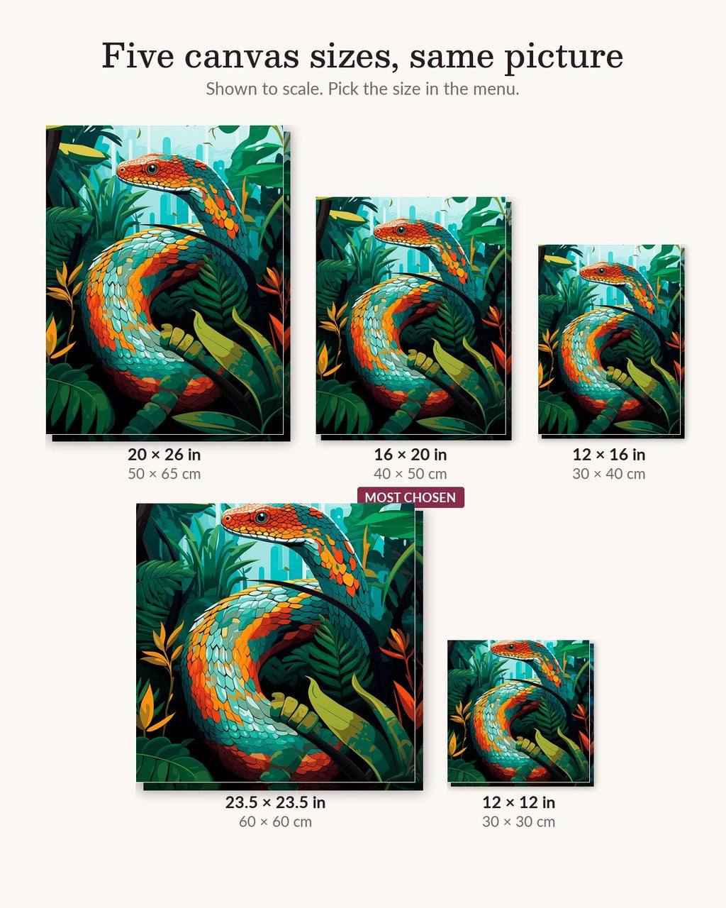 Serpentine Elegance | Paint by Numbers Kit for Adults