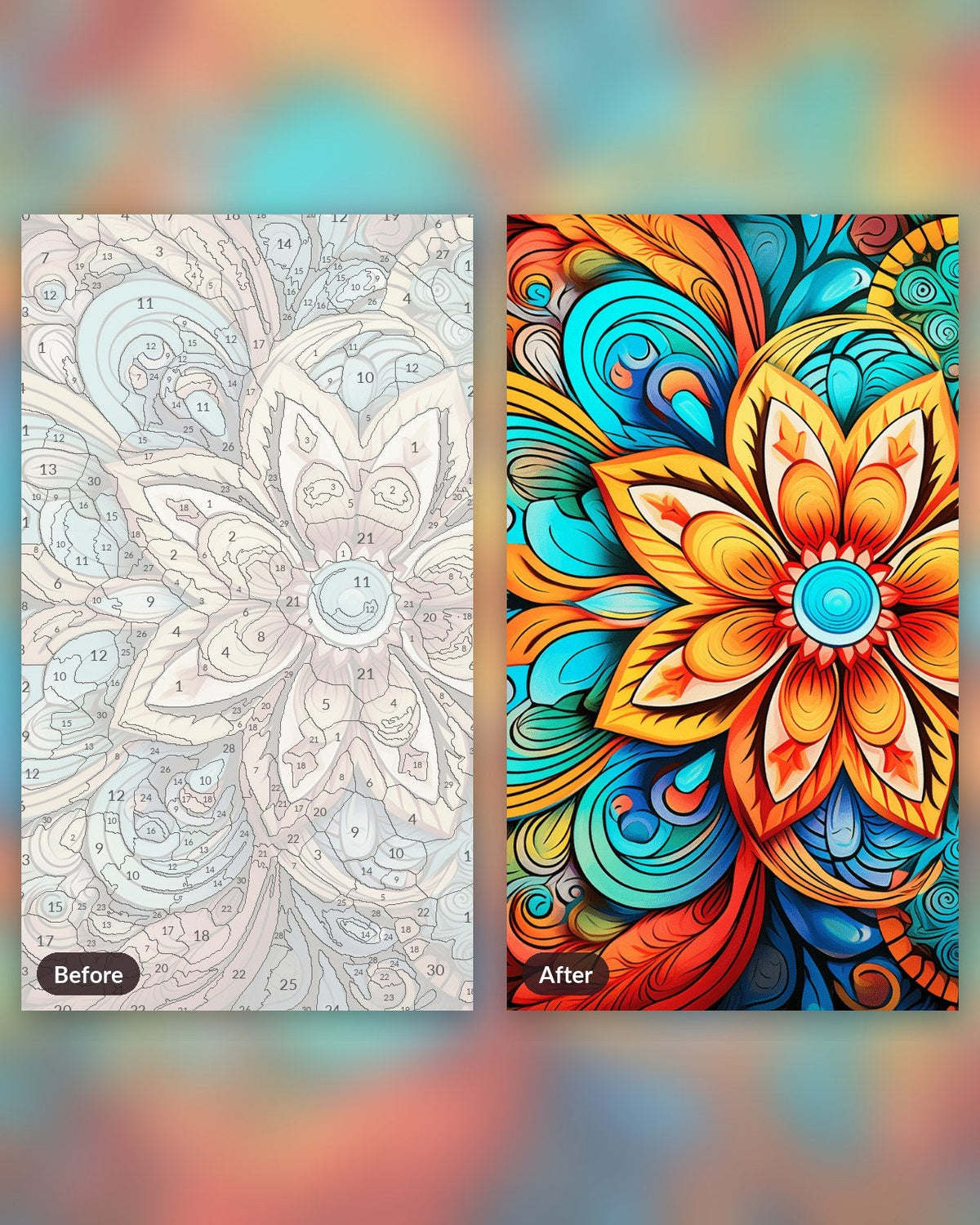 Abstract Floral Swirls | Paint by Numbers Kit