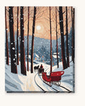 Sleigh Through the Pines | Paint by Numbers Kit
