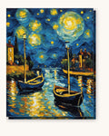 Starry Night over the Rhone after Van Gogh | Paint by Numbers Kit