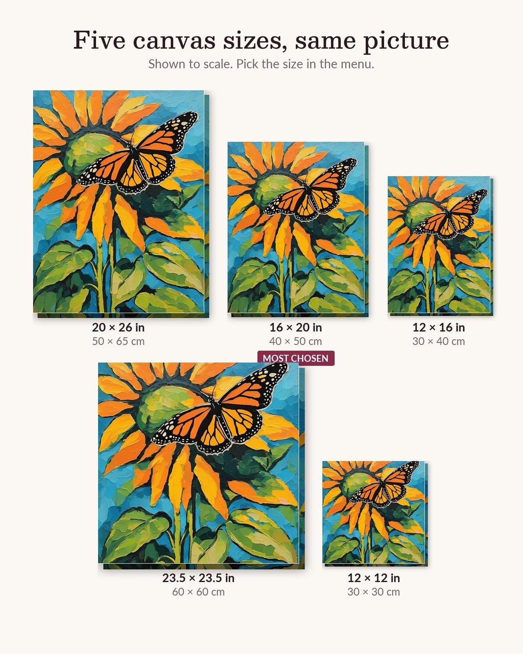 Sunflower and Monarch | Paint by Numbers Kit