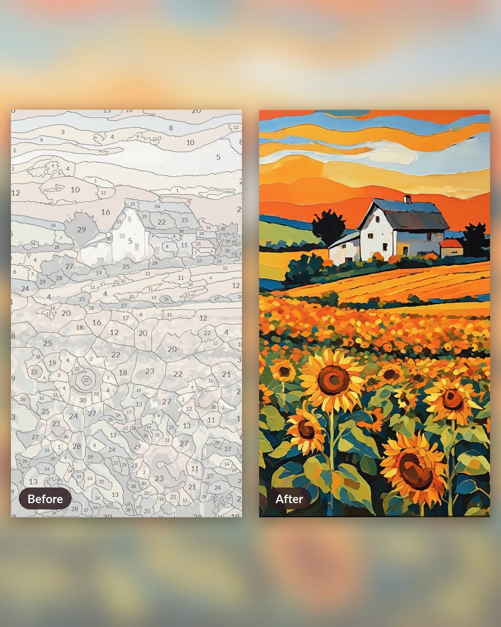 Sunflower Field at Golden Hour | Paint by Numbers Kit
