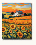 Sunflower Field at Golden Hour | Paint by Numbers Kit