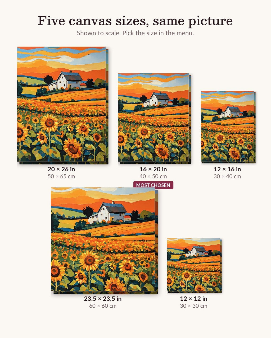 Sunflower Field at Golden Hour | Paint by Numbers Kit